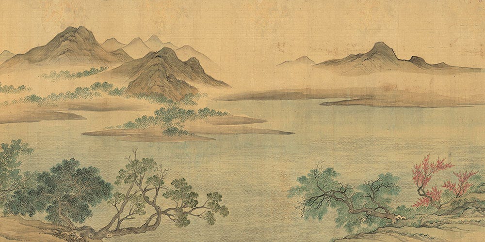 湖山春暖图局部